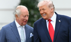 Le président américain Donald Trump reçoit le roi Charles III à la Maison Blanche, le 28 avril 2026 ( AFP / Mandel NGAN )