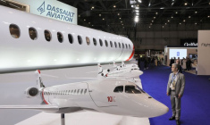 Le stand de Dassault Aviation au salon EBACE à Genève