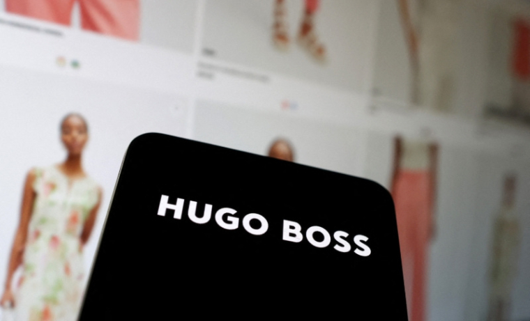 L'illustration présente le nouveau logo de Hugo Boss