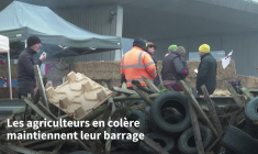 Colère agricole: les irréductibles se préparent à passer Noël sur leurs barrages