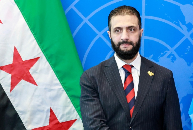 Le président syrien Ahmad al-Chareh le 24 septembre 2025 à New York, lors de l'Assemblée générale des Nations unies ( AFP / Kena Betancur )