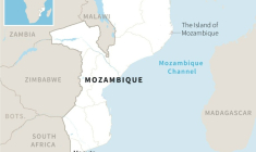 Carte du Mozambique, pays d'Afrique australe en bute à des attaques djihadistes dans le nord, près de projets gaziers ( AFP / Kun TIAN )