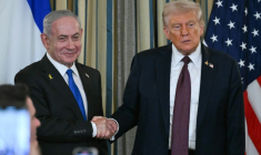 Le président américain Donald Trump et le Premier ministre israélien Benjamin Netanyahu à la Maison Blanche, le 29 septembre 2025 à Washington ( AFP / ANDREW CABALLERO-REYNOLDS )