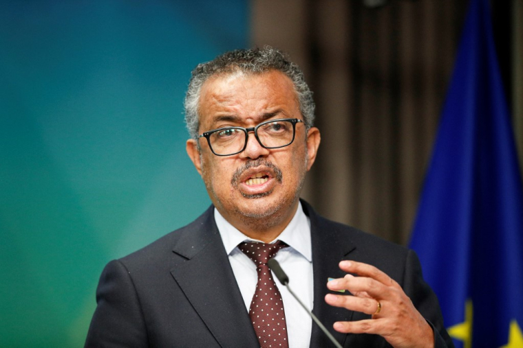 Tedros Adhanom Ghebreyesus à Bruxelles, en Suisse, le 18 février 2022. ( POOL / JOHANNA GERON )