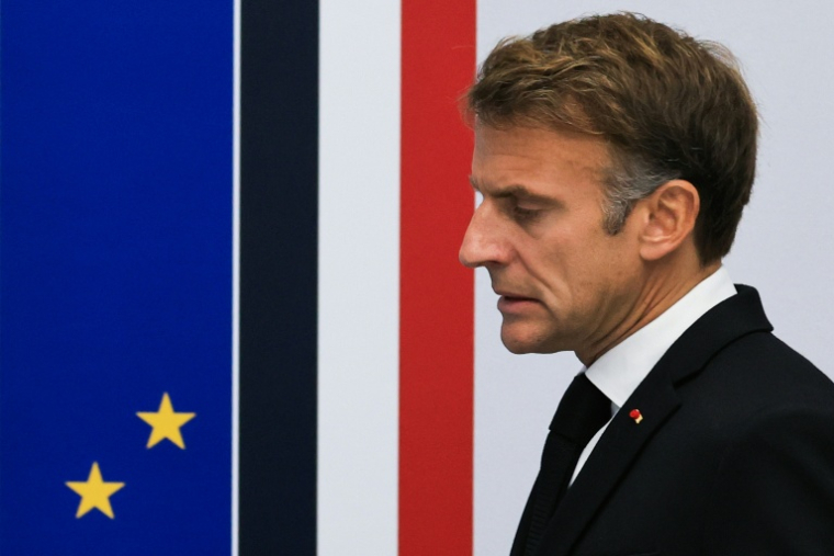Emmanuel Macron à l'Elysée, Paris, le 18 octobre 2026 ( POOL / Ludovic MARIN )