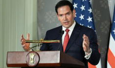 Marco Rubio, lors d'une conférence de presse à New Delhi, le 24 mai 2026. ( POOL / Julia Demaree Nikhinson )