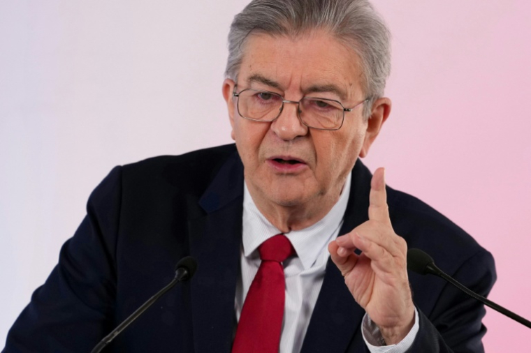 Le candidat Insoumis à l'élection présidentielle, Jean-Luc Mélenchon, à Paris le 28 octobre 2026 ( AFP / Dimitar DILKOFF )