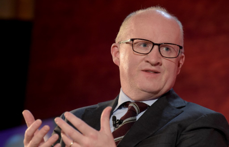 Philip Lane à Paris, le 18 novembre 2019. ( AFP / ERIC PIERMONT )