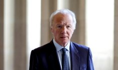 L'ancien ministre de l'Intérieur, Brice Hortefeux, au Palais de Justice de Paris, le 26 mai 2026 lors du procès en appel de l'ancien président Nicolas Sarkozy et de ses neuf coaccusés, dans l'affaire du financement libyen de sa campagne électorale de 2007 ( AFP / SIMON WOHLFAHRT )
