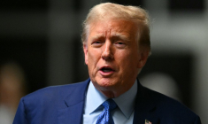 Donald Trump à New York, aux États-Unis, le 9 mai 2024. ( GETTY IMAGES NORTH AMERICA / POOL )