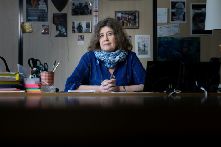 La Contrôleure générale des lieux de privation de liberté, Dominique Simonnot, dans son bureau à Paris, le 1er juillet 2026 ( AFP / Joel Saget )