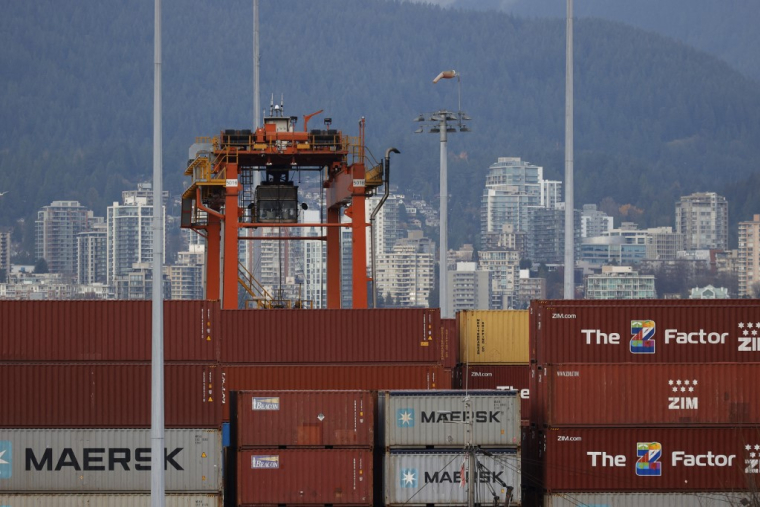 Des containers dans le port de Vancouver (illustration) ( GETTY IMAGES NORTH AMERICA / JUSTIN SULLIVAN )