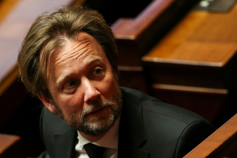Le président du groupe PS à l'Assemblée, Boris Vallaud, le 31 mars 2026 à l'Assemblée nationale à Paris ( AFP / Anne-Christine POUJOULAT )