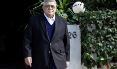 L'ancien fondateur et chef d'Aube dorée Nikos Michaloliakos, à Athènes le 22 octobre 2020 ( Eurokinissi / Michalis KARAGIANNIS )