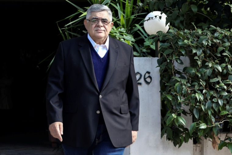 L'ancien fondateur et chef d'Aube dorée Nikos Michaloliakos, à Athènes le 22 octobre 2020 ( Eurokinissi / Michalis KARAGIANNIS )