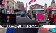 Au Canada, la capitale assiégée par les manifestants anti-mesures sanitaires