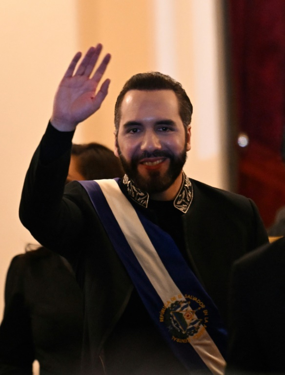 Le président salvadorien Nayib Bukele, le 1er juin 2025, à San Salvador ( AFP / Marvin RECINOS )