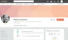 Capture d'écran du profil du PDG Renier Lemmens sur le réseau social Viadeo. (© Viadeo)