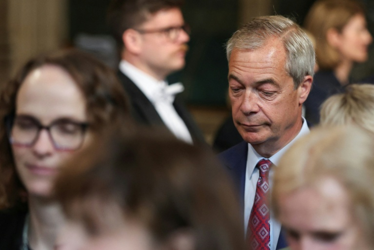 Nigel Farage à la Chambre des communes à Londres le 13 mai 2026 ( POOL / Toby Melville )