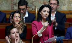 La députée LFI de Paris Sophia Chikirou à l'Assemblée nationale le 10 juin 2025 ( AFP / GEOFFROY VAN DER HASSELT )