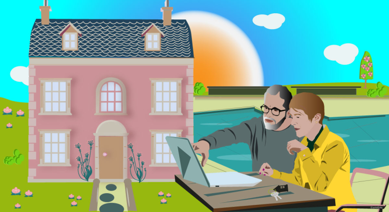 Philippe et Annie doivent conserver des liquidités pour, éventuellement, racheter les parts de la maison familiale d'Annie. (© Artelette)