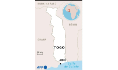 Carte du Togo ( AFP / Kun TIAN )