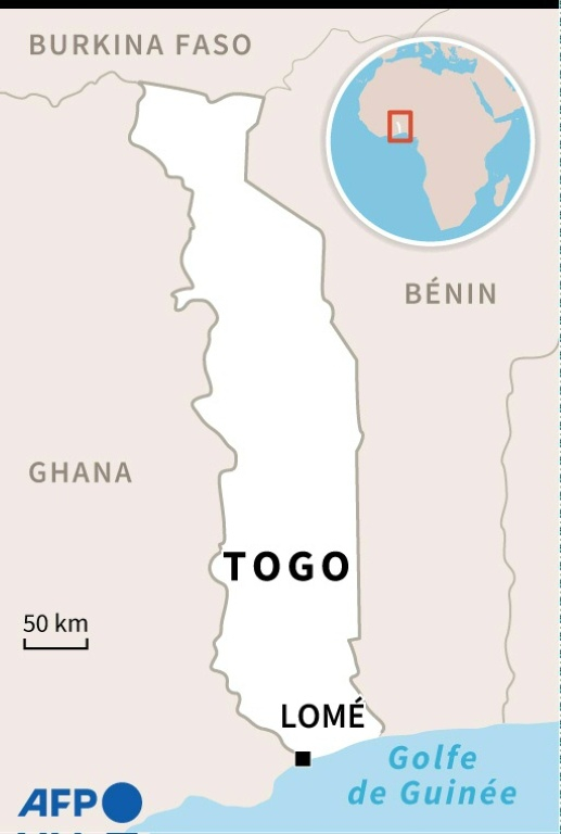 Carte du Togo ( AFP / Kun TIAN )
