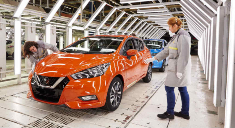 Depuis début 2017, la Nissan Micra est assemblée dans l’emblématique usine Renault de Flins, dans  les Yvelines, plus vieux site de production du constructeur automobile français depuis l’arrêt  des lignes d’assemblage  de Billancourt en 1992. (© Renault)