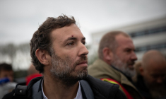 Thomas Portes à Gonfreville-l'Orcher, le 13 octobre 2022. ( AFP / LOU BENOIST )