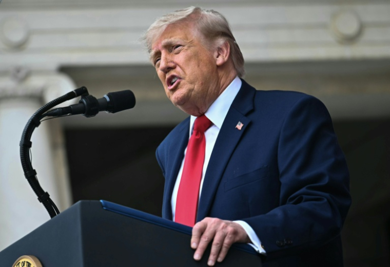 Le président américain Donald Trump à Arlingonton, le 25 mai 2026 en Virginie ( AFP / Kent NISHIMURA )