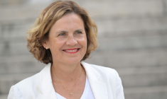 La députée Horizons Béatrice Bellamy, à l'Assemblée nationale, le 10 juillet 2024 à Paris, lors de la journée d'accueil à l'issue du second tour des élections législatives ( AFP / Bertrand GUAY )