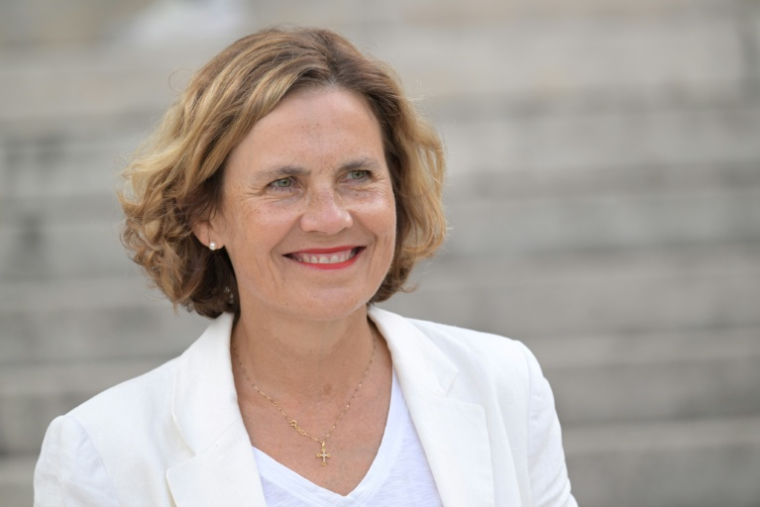 La députée Horizons Béatrice Bellamy, à l'Assemblée nationale, le 10 juillet 2024 à Paris, lors de la journée d'accueil à l'issue du second tour des élections législatives ( AFP / Bertrand GUAY )