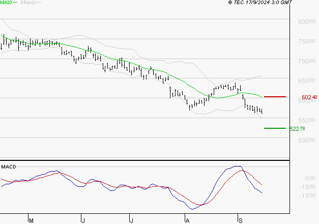 CHRISTIAN DIOR : Sous les résistances, une consolidation est probable