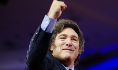 Javier Milei à Oxon Hill, aux États-Unis, le 22 février 2025. ( GETTY IMAGES NORTH AMERICA / KAYLA BARTKOWSKI )