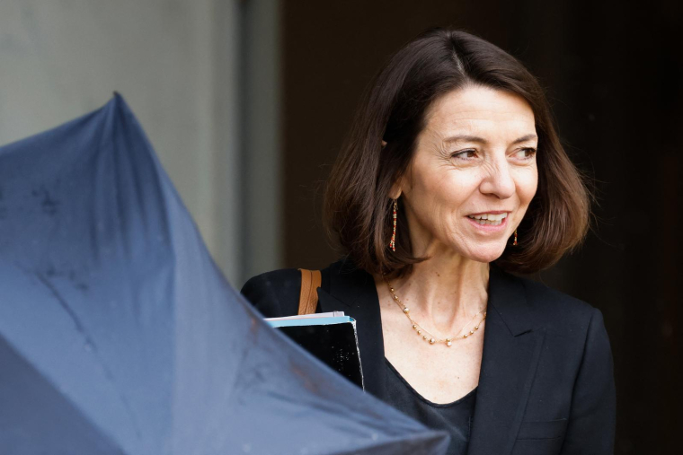 Laurence Boone, à Paris, en mai 2023 ( AFP / LUDOVIC MARIN )
