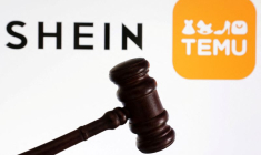 L'illustration montre les logos de Shein et Temu