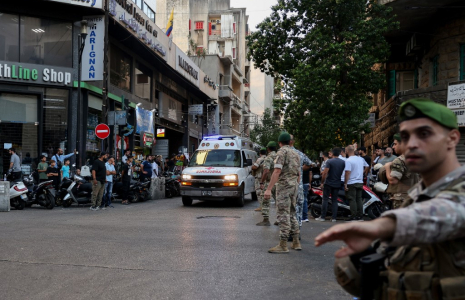 Une ambulance à Beyrouth, au Liban, le 17 septembre 2024. ( AFP / ANWAR AMRO )