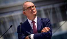 Xavier Piechaczyk, le 2 mai 2024 à Saint Nazaire aux Chantiers de l'Atlantique, en Loire-Atlantique ( AFP / LOIC VENANCE )