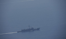 Des navires de guerre chinois sont photographiés alors qu'ils naviguent à un endroit non divulgué dans les eaux autour de Taïwan