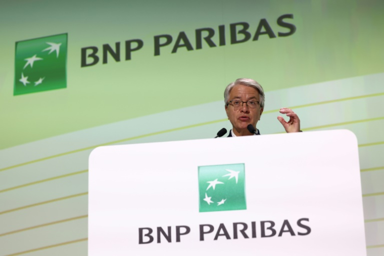 Jean-Laurent Bonnafé, directeur général de BNP Paribas, lors de l'Assemblée générale du groupe bancaire à Paris, le 14 mai 2024 ( AFP / Emmanuel Dunand )