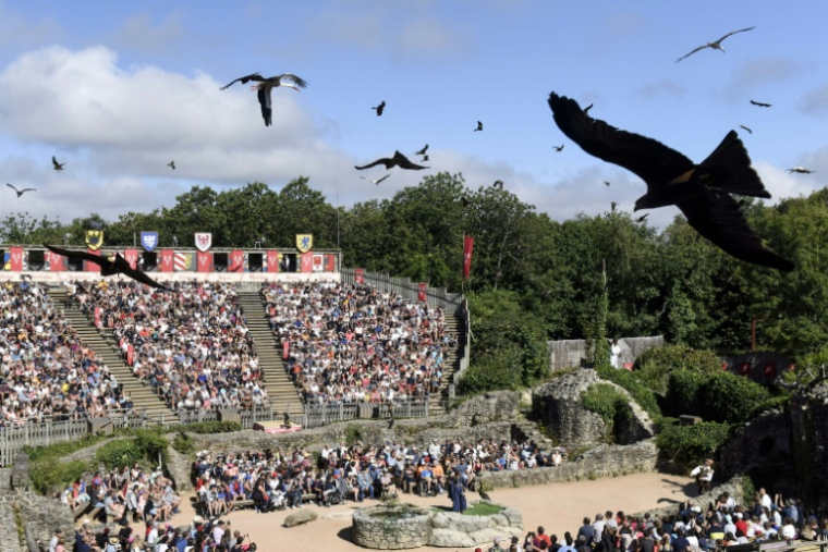 Un spectacle au parc historique du Puy du Fou, aux Epesses, le 14 août 2018 en Vendée ( AFP / SEBASTIEN SALOM GOMIS )