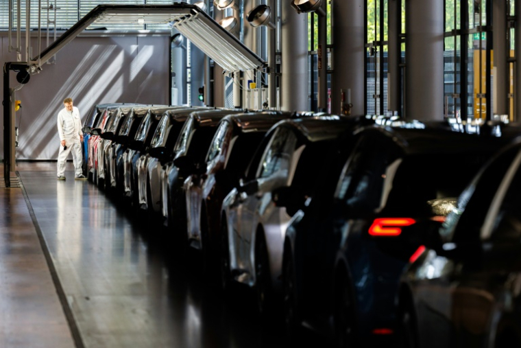 Une usine Volkswagen à Dresde (Allemagneà le 14 mai 2025 ( AFP / JENS SCHLUETER )