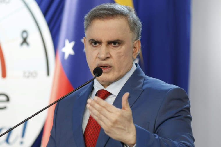 Le procureur général du Venezuela, Tarek William Saab, s'exprime lors d'une conférence de presse à Caracas le 21 juillet 2025 ( AFP / Pedro MATTEY )