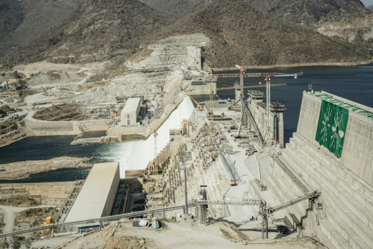 Le Grand barrage de la Renaissance (GERD) à Guba, en Ethiopie, le 19 février 2022 ( AFP / Amanuel SILESHI )
