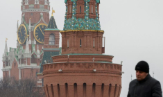 Vue sur les tours du Kremlin dans le centre de Moscou