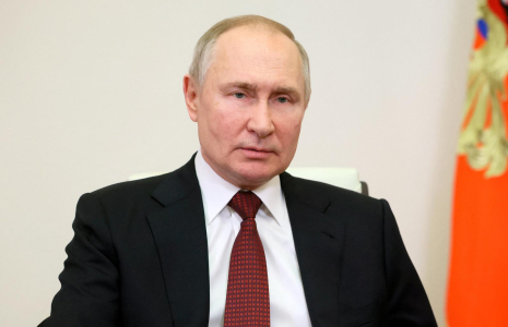 Vladimir Poutine près de Moscou le 18 décembre 2022. ( POOL / MIKHAIL METZEL )