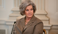 La directrice de cabinet de Donald Trump, Susie Wiles, à la Maison Blanche à Washington, le 8 octobre 2025 ( AFP / Jim WATSON )