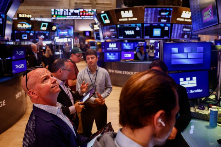 Des traders à la Bourse de New York