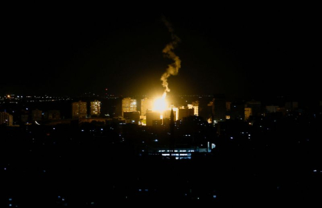 Des flammes à Gaza