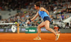 La Française Lois Boisson en action lors de sa demi-finale